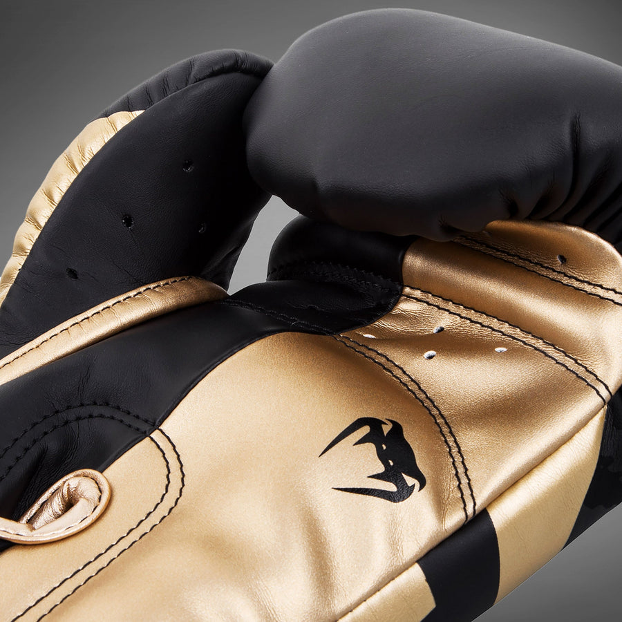 Venum Elite Boxing Gloves - Black/Gold — product view 4