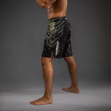 Venum Invader Fight Shorts - Black/Sand — product view 7