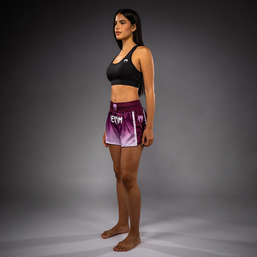 Venum Iris Muay Thai Shorts - Plum/white — product view 7