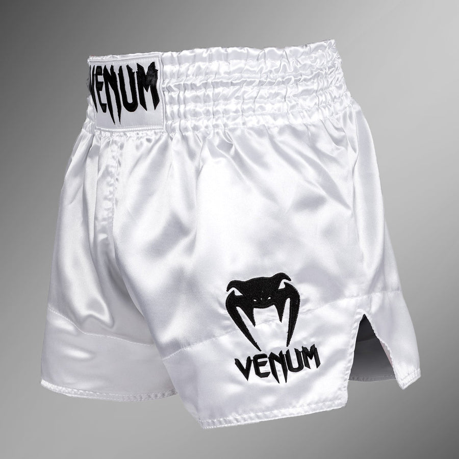 Venum Classic Muay Thai Shorts - White/Black — product view 2