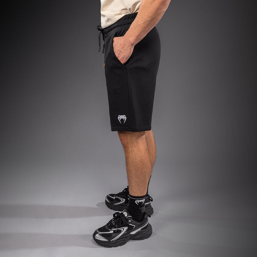 Venum Classic Fleece Cotton Shorts - Black — product view 2