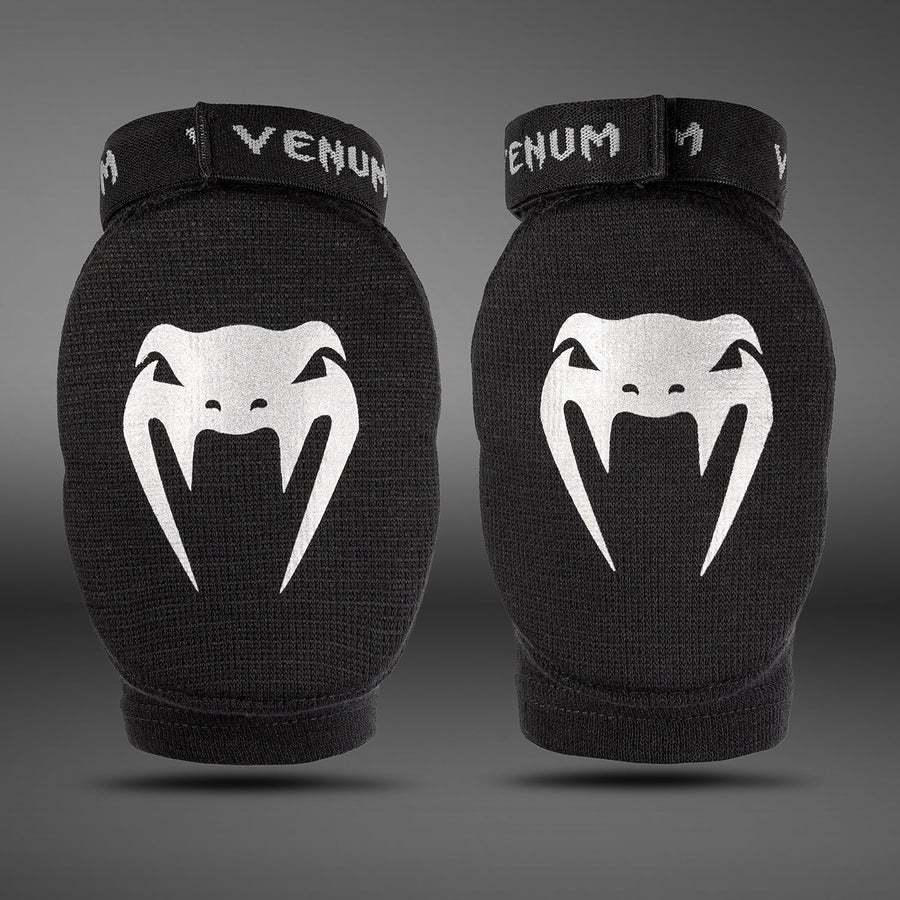 Venum Kontact Elbow Guards - Black/Silver — product view 3