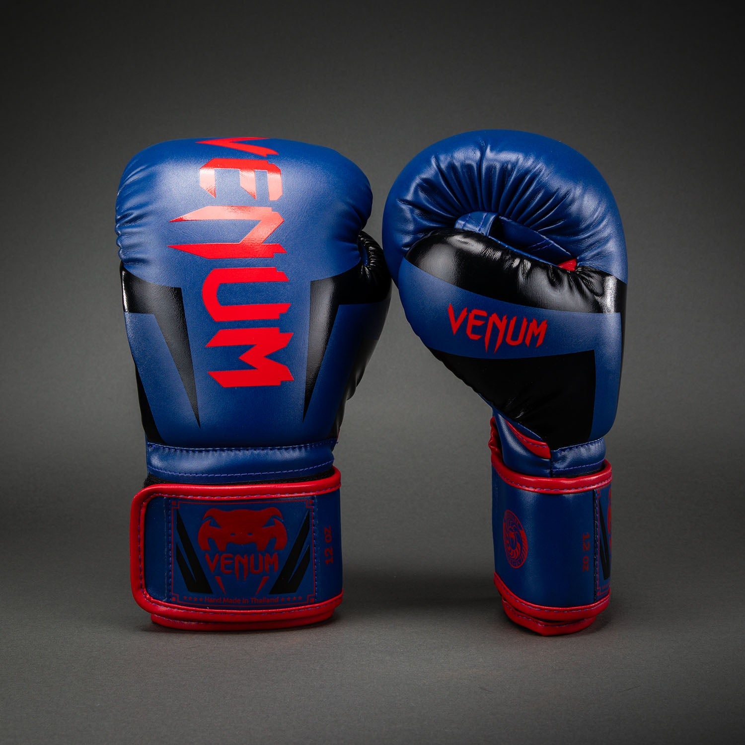 Venum Elite Boxing Gloves - Dark Blue/Red