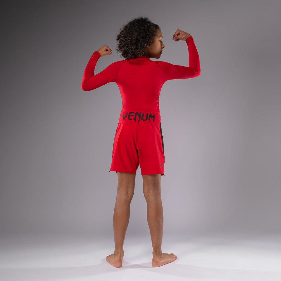 Venum Light Kids Fight Shorts - Cherry Red — product view 2