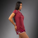 Venum Adrenaline Women's Dry-Tech T-Shirt - Burgundy/ Pink — product view 2