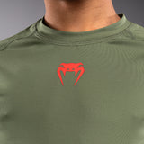 Venum Contender Kids Rashguards Long Sleeves - Army Green/Orange