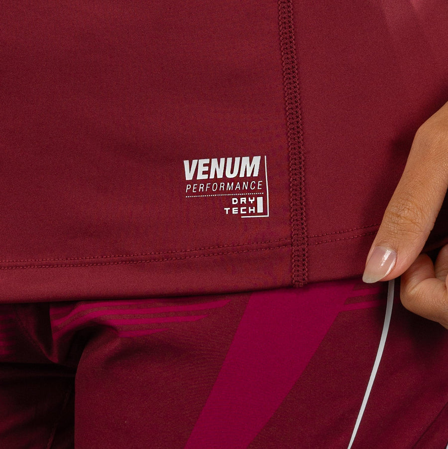 Venum Adrenaline Women's Dry-Tech T-Shirt - Burgundy/ Pink — product view 5