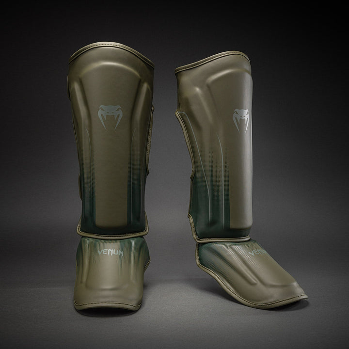 Venum Stealth Shin Guards - Khaki/Dark Green