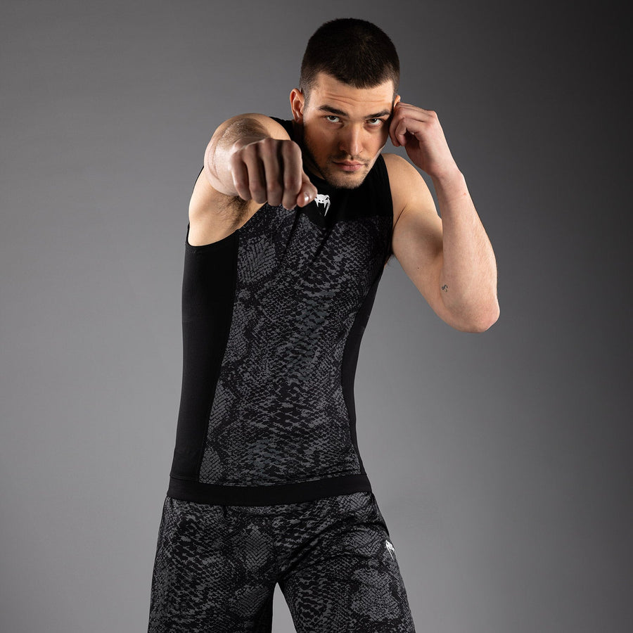 Venum G-Fit Scales Sleeveless Rashguard - Black/ Charcoal Grey — product view 4