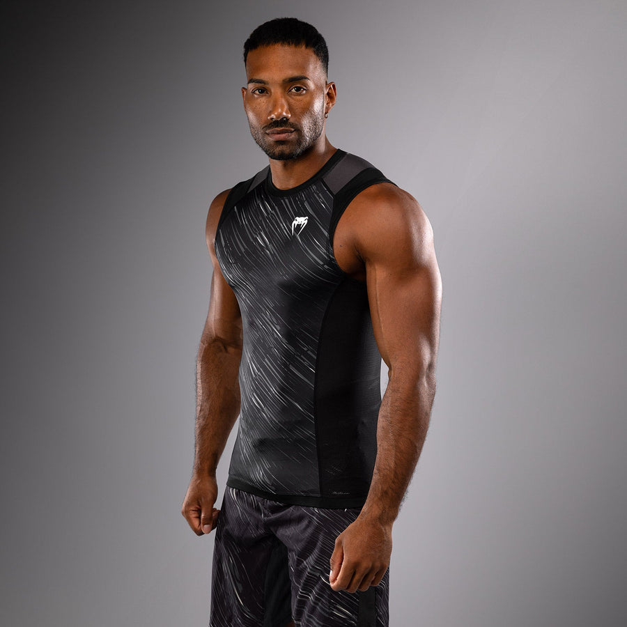 Venum Rapid Sleeveless Rashguard - Black/Storm Grey — product view 2