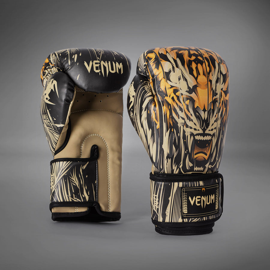 Venum Tiger Boxing Gloves - Black/Neon Orange — product view 3