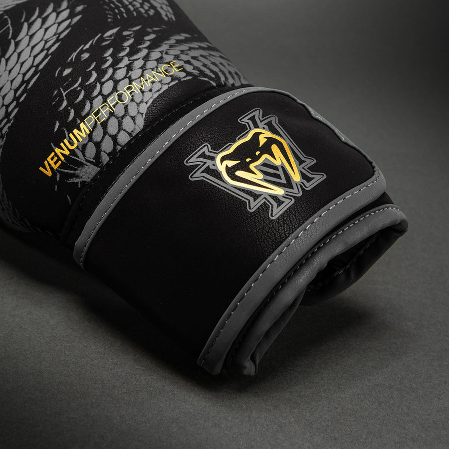 Venum Matupa Boxing Gloves - Black/Grey/Gold — product view 4
