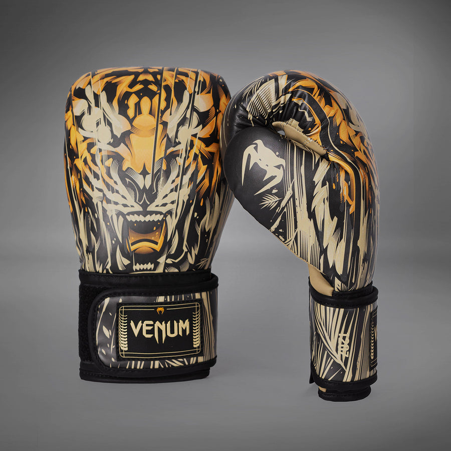 Venum Tiger Boxing Gloves - Black/Neon Orange — product view 2
