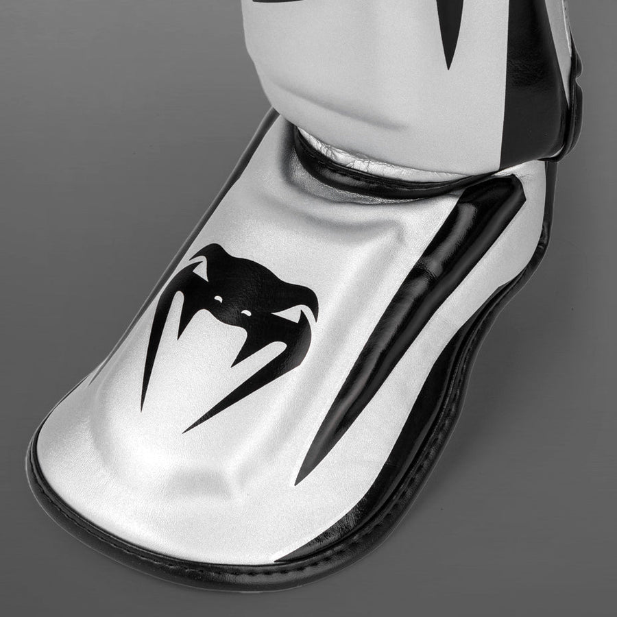 Venum Elite Standup Shinguards - Silver/Black — product view 4