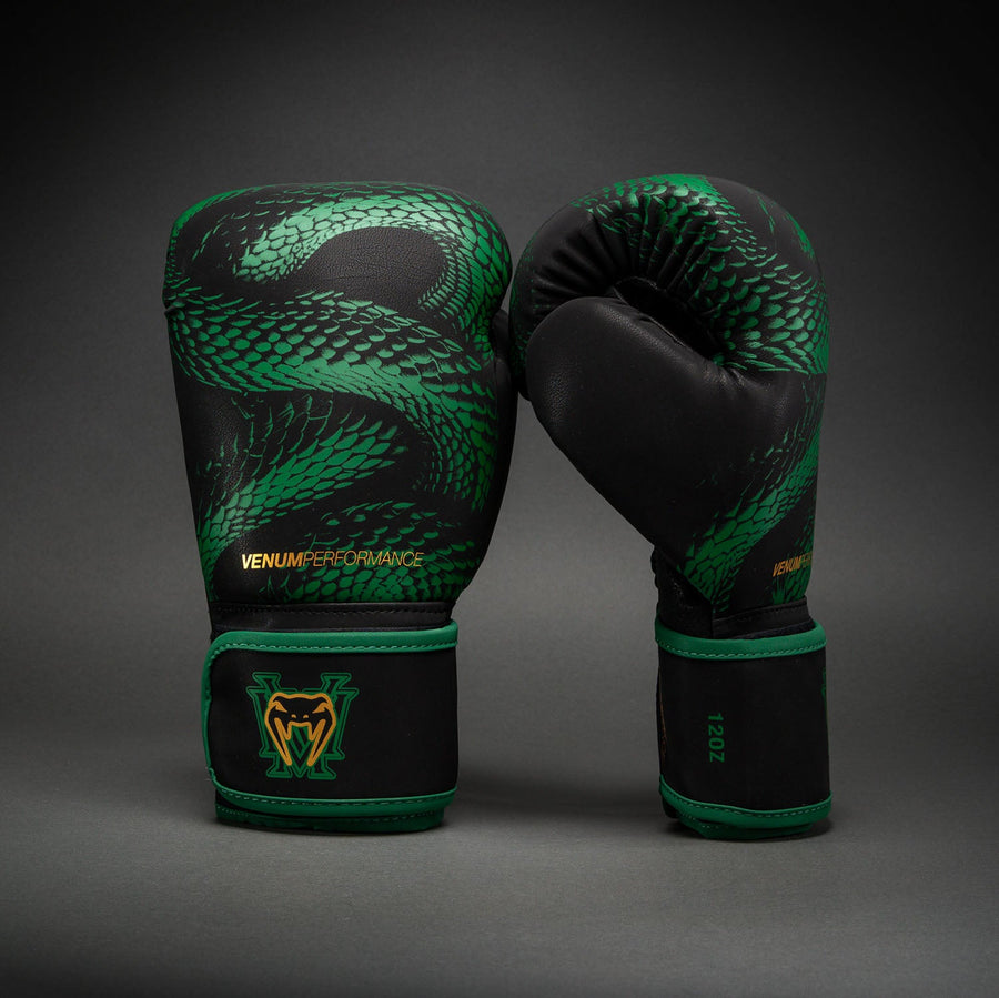 Venum Matupa Boxing Gloves - Black/Green/Gold — product view 2