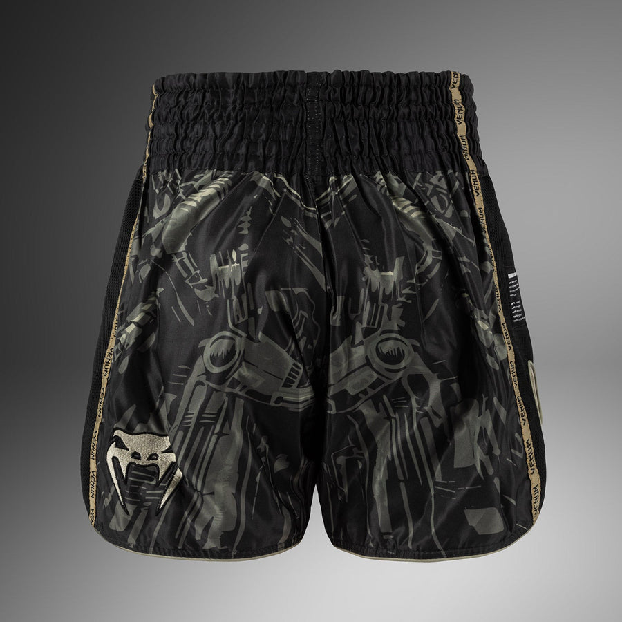 Venum Invader Muay Thai Shorts - Black/Sand — product view 3