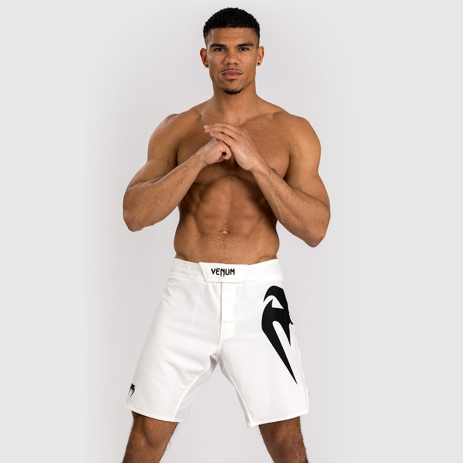 Venum Light 5.0 Fight Shorts - White/Black — product view 3