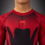 Venum Attack Kids Short Sleeve Rashguard - Black/Red