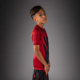 Venum Attack Kids Short Sleeve Rashguard - Black/Red