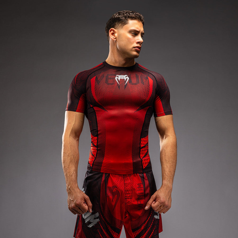 Venum Galactic 3.0 Short Sleeve Rashguard - Red/Silver