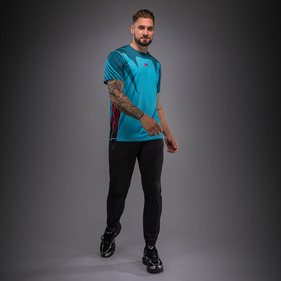 Venum Attack 90 Dry-Tech T-Shirt - Turquoise/Red — product view 4