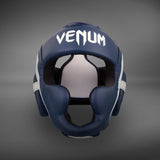 Venum Elite Headgear - White/Navy Blue