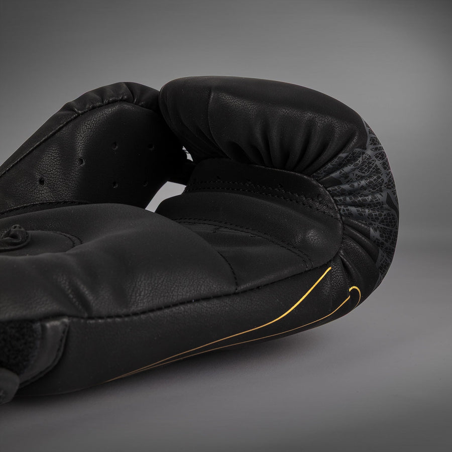 Venum Serpenti Boxing Gloves - Black/Silver/Gold — product view 6