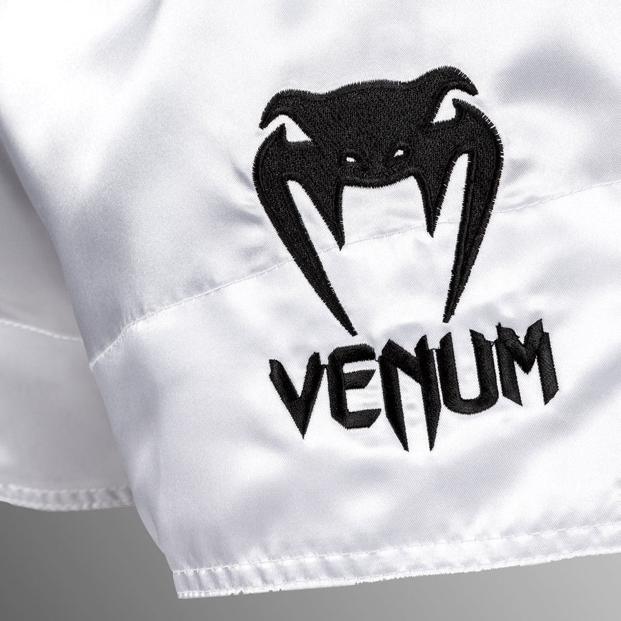 Venum Classic Muay Thai Shorts - White/Black — product view 5