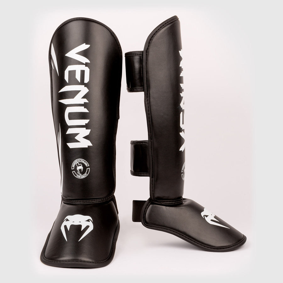 Venum Challenger Kids Shin Guards - Black/White — product view 2