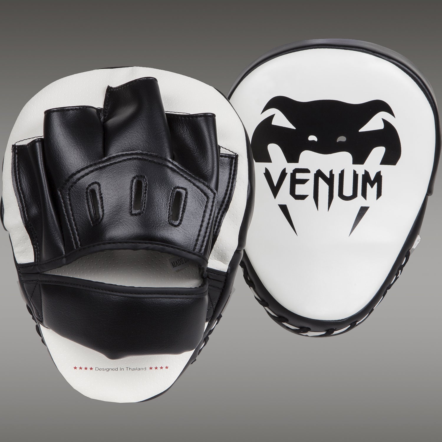 Venum Light Focus Mitts - White/Black (Pair)