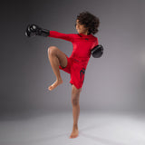 Venum Light Kids Fight Shorts - Cherry Red — product view 8