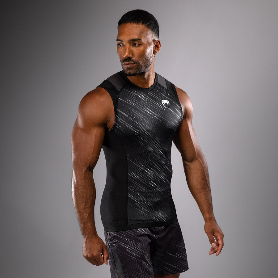 Venum Rapid Sleeveless Rashguard - Black/Storm Grey — product view 6