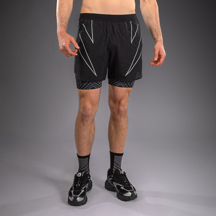 Venum Midnight Fury Training Shorts - Black/Grey/Silver