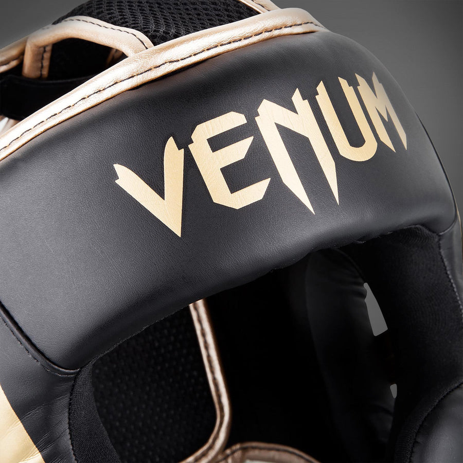 Venum Elite Headgear - Black/Gold