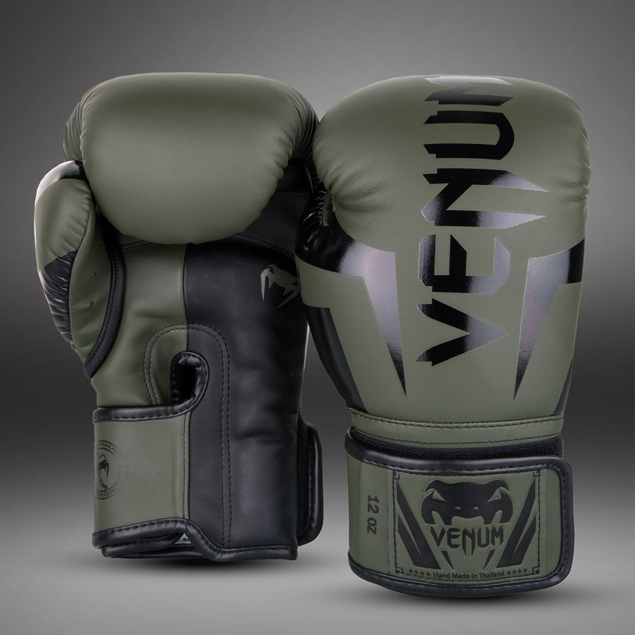 Venum Elite Boxing Gloves - Khaki/Black — product view 2