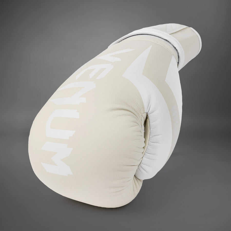 Venum Elite Boxing Gloves - White/Ivory — product view 3