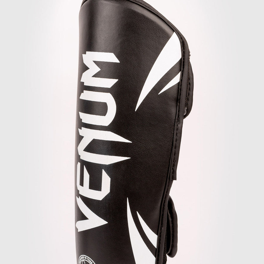 Venum Challenger Kids Shin Guards - Black/White — product view 4