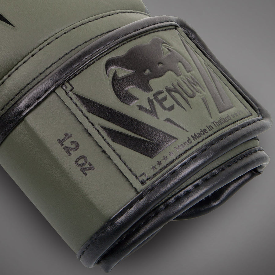 Venum Elite Boxing Gloves - Khaki/Black — product view 3