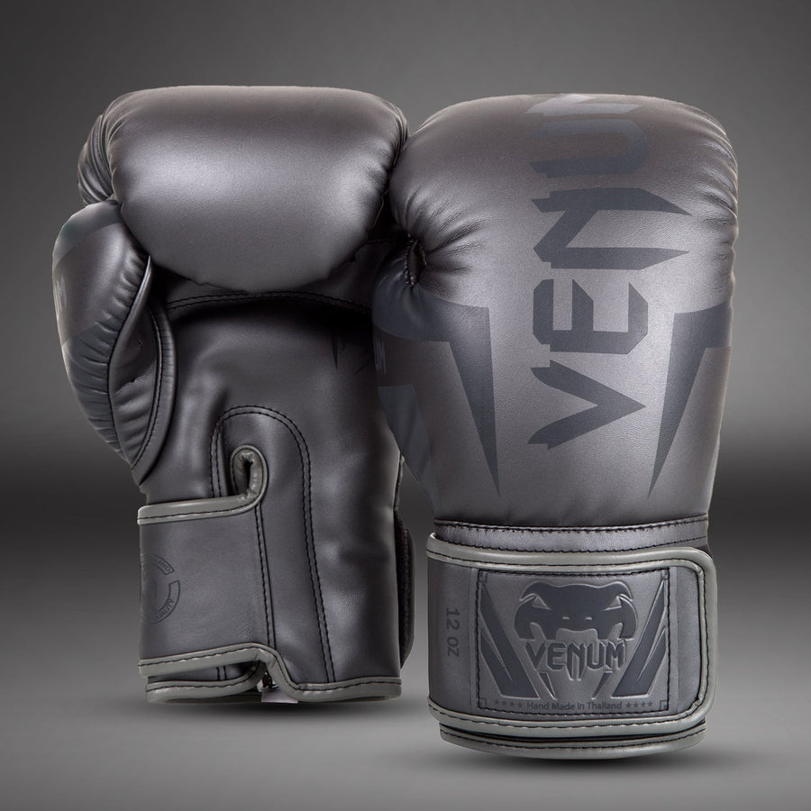Venum Elite Boxing Gloves - Grey/Grey — product view 2
