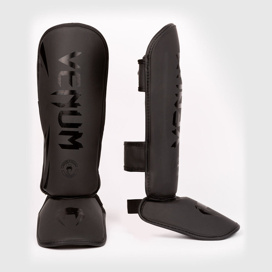 Venum Challenger Kids Shin Guards - Black/Black — product view 2