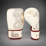 Venum Serpenti Boxing Gloves - Ivory/Burgundy — product view 2