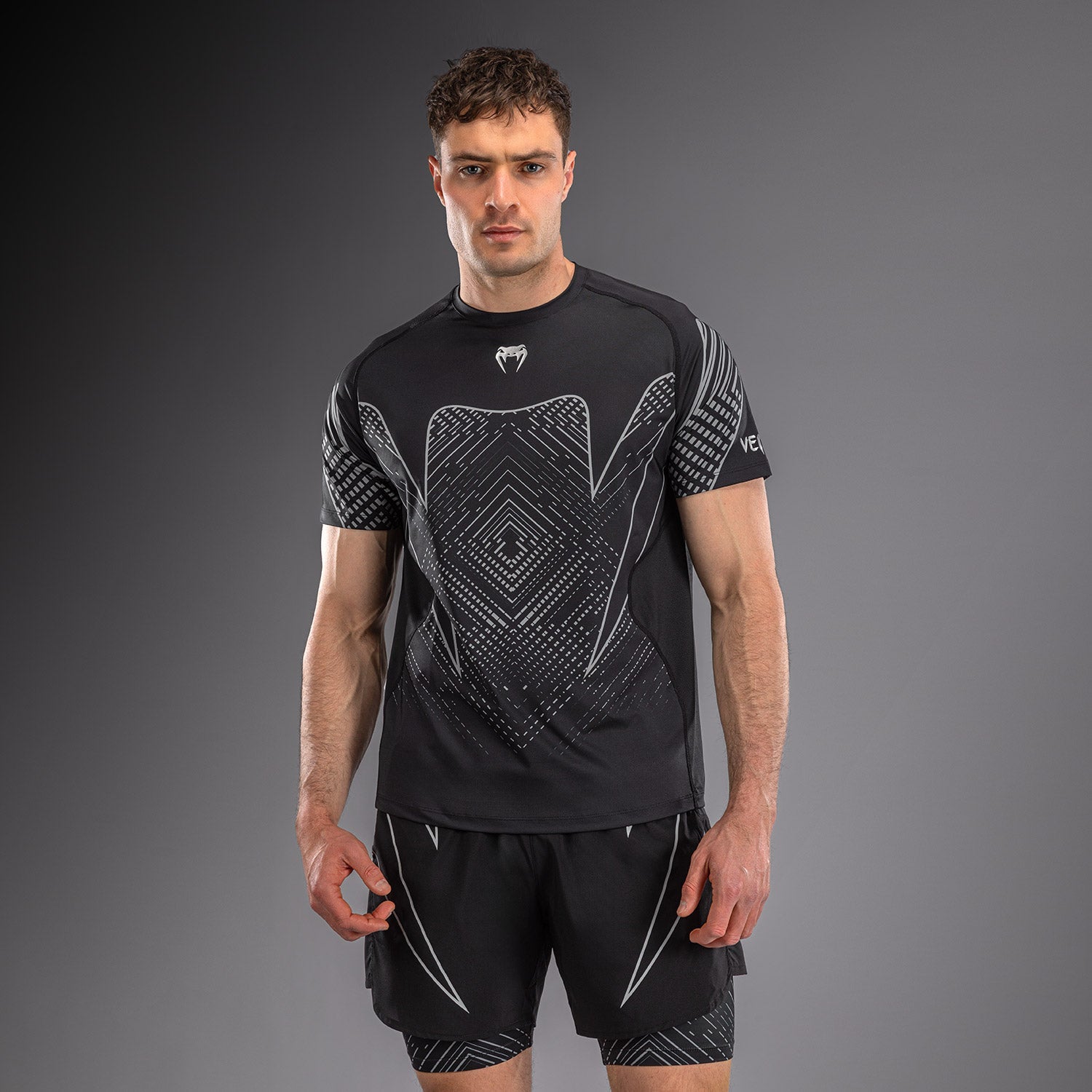 Venum Midnight Fury Dry-Tech T-Shirt - Black/Grey/Silver