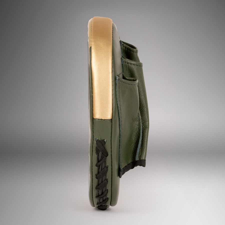 Venum Pro Boxing Flat Punch Mitts (Pair) - Khaki/Gold — product view 3