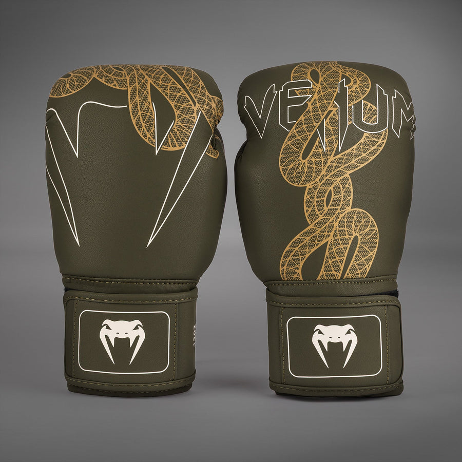 Venum Serpenti Boxing Gloves - Khaki/Bronze/Ivory — product view 2