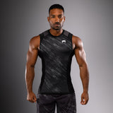 Venum Rapid Sleeveless Rashguard - Black/Storm Grey