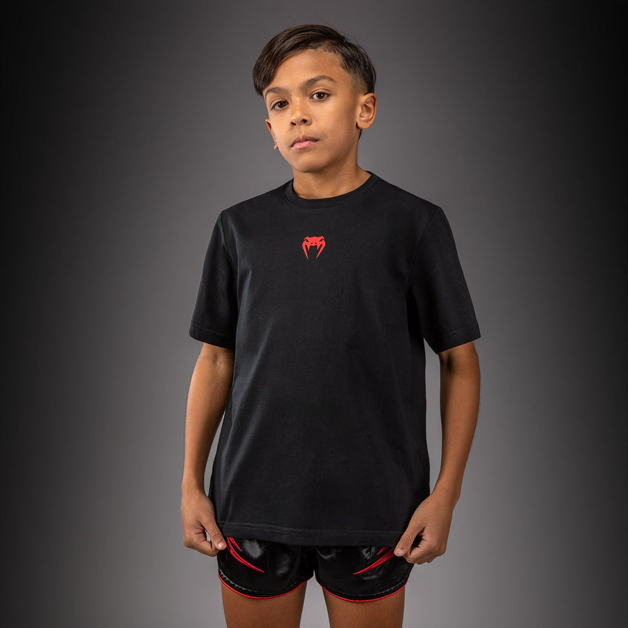 Venum Attack Kids Cotton T-Shirt - Black/Red