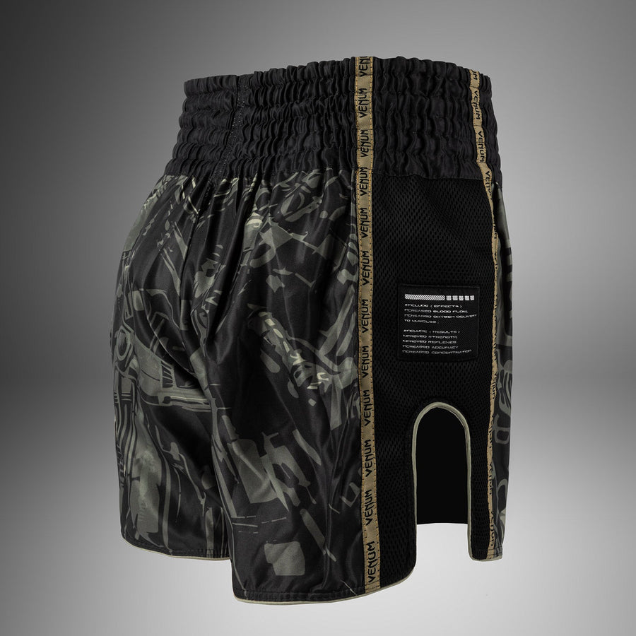 Venum Invader Muay Thai Shorts - Black/Sand — product view 2