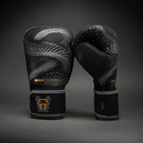 Venum Matupa Boxing Gloves - Black/Grey/Gold — product view 2