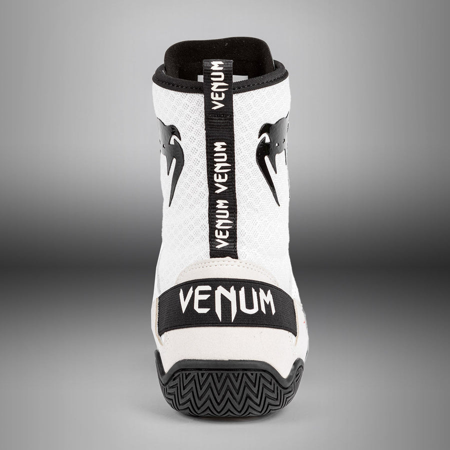Venum Elite Boxing Shoes - White/Black — product view 3