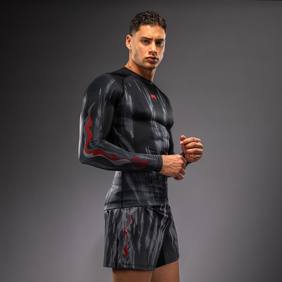 Venum Demon Long Sleeve Rashguard - Black/Grey